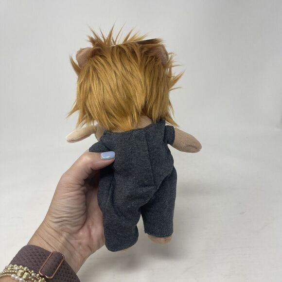 H&M Lion Bunny Plush Stuffed Animal Gray Pouch Outfit Baby Rabbit Toy Brown New - Picture 3 of 6